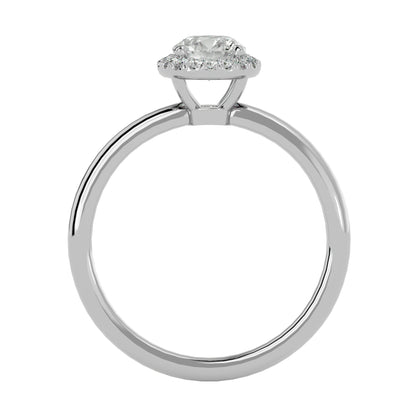 Octavia halo diamond engagement ring