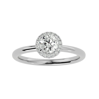 Octavia halo diamond engagement ring