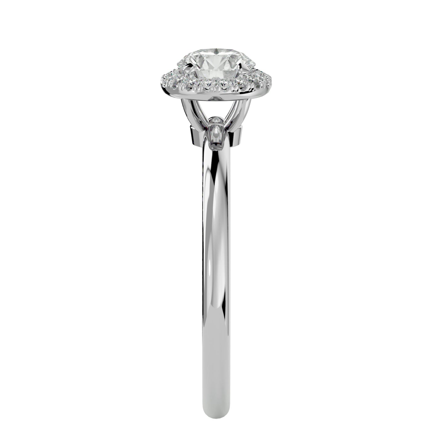 Octavia halo diamond engagement ring