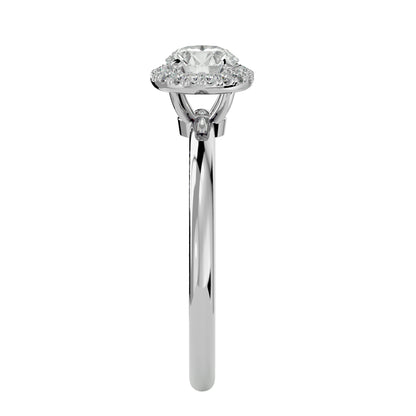 Octavia halo diamond engagement ring