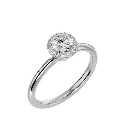 Octavia halo diamond engagement ring