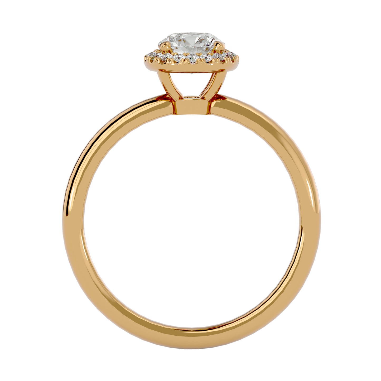 Octavia halo diamond engagement ring