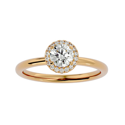 Octavia halo diamond engagement ring