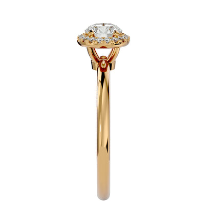Octavia halo diamond engagement ring