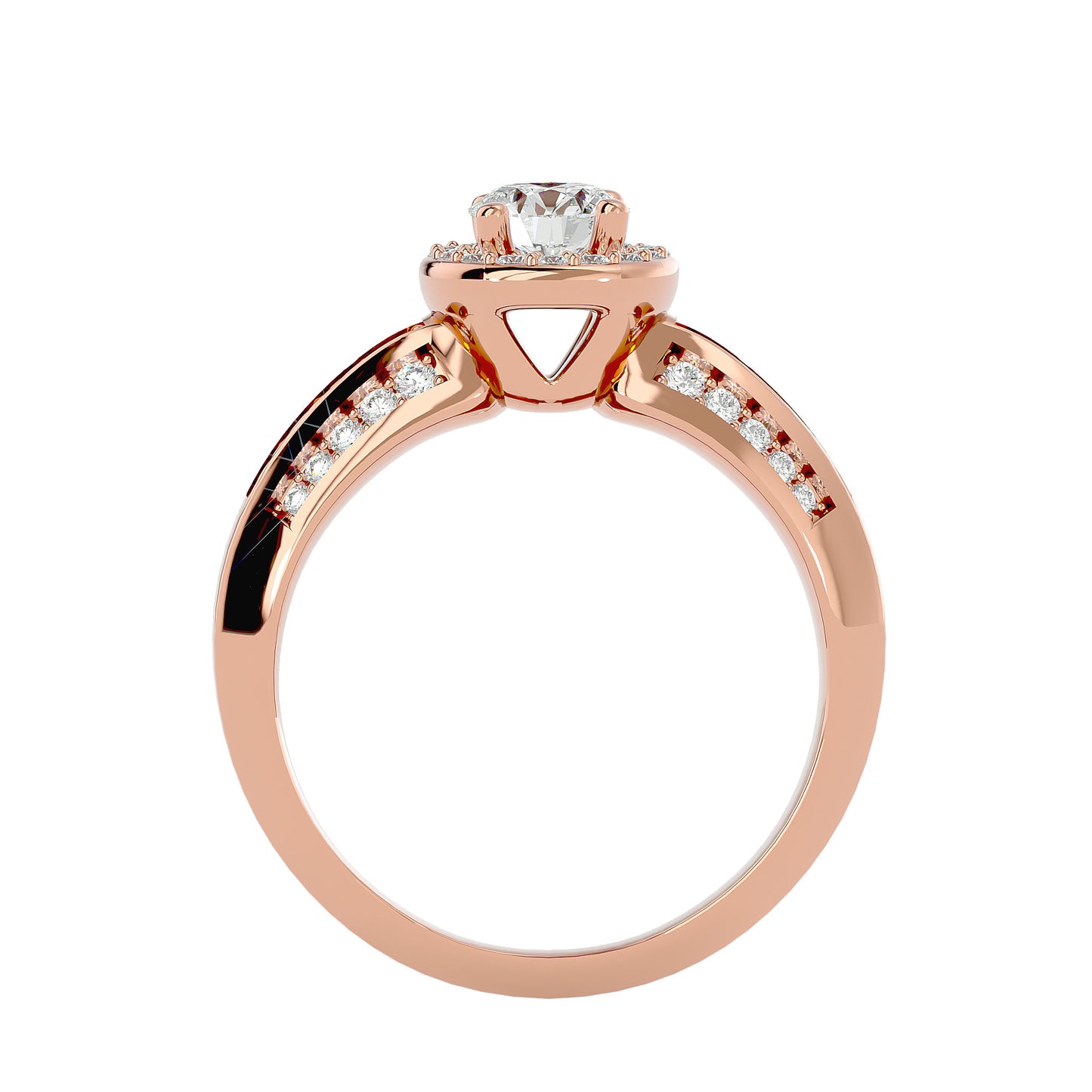 Neel Halo diamond engagement ring