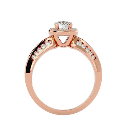 Neel Halo diamond engagement ring