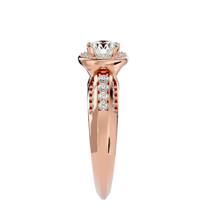 Neel Halo diamond engagement ring