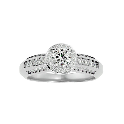Neel Halo diamond engagement ring