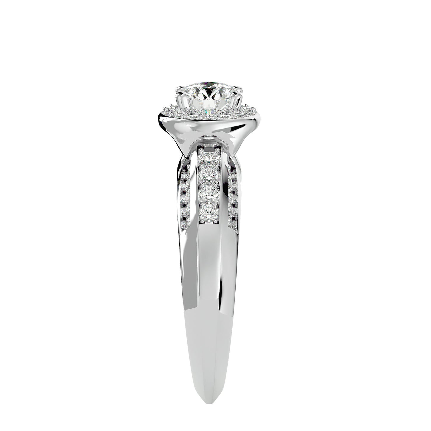 Neel Halo diamond engagement ring