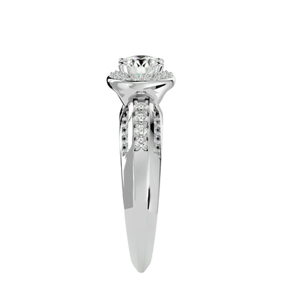 Neel Halo diamond engagement ring