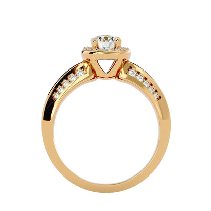 Neel Halo diamond engagement ring