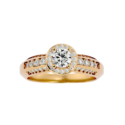 Neel Halo diamond engagement ring