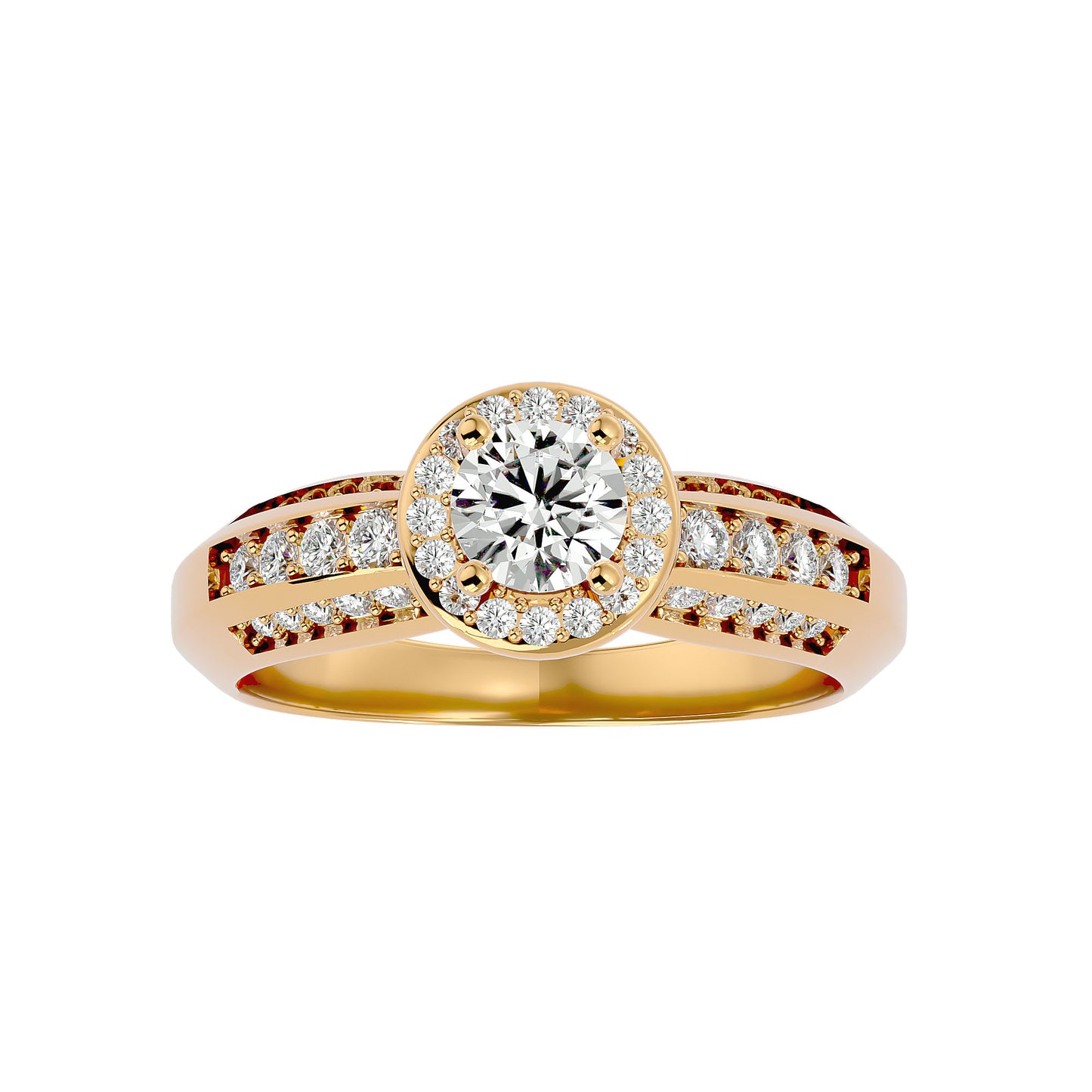 Neel Halo diamond engagement ring