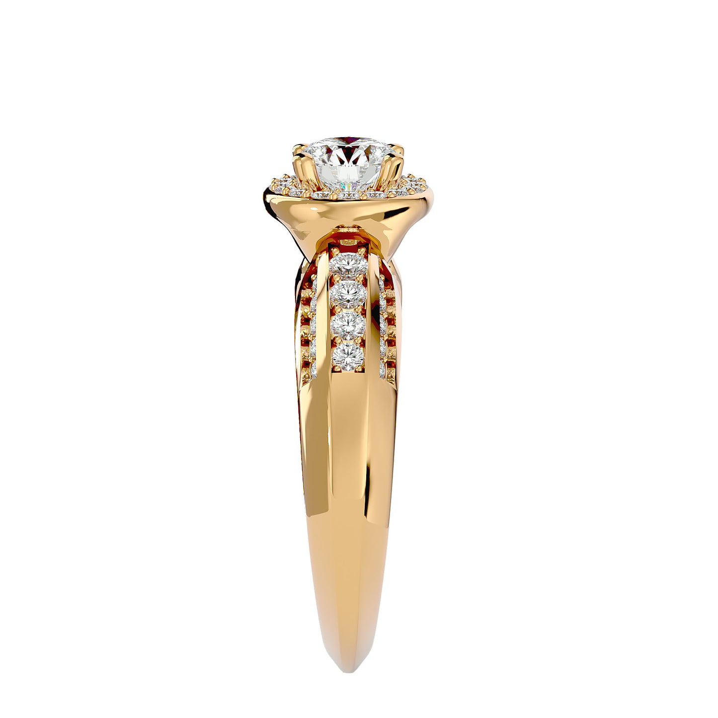 Neel Halo diamond engagement ring