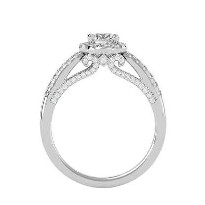 Juniper halo diamond engagement ring
