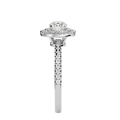 Calliope double halo diamond engagement ring
