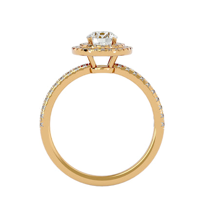 Calliope double halo diamond engagement ring