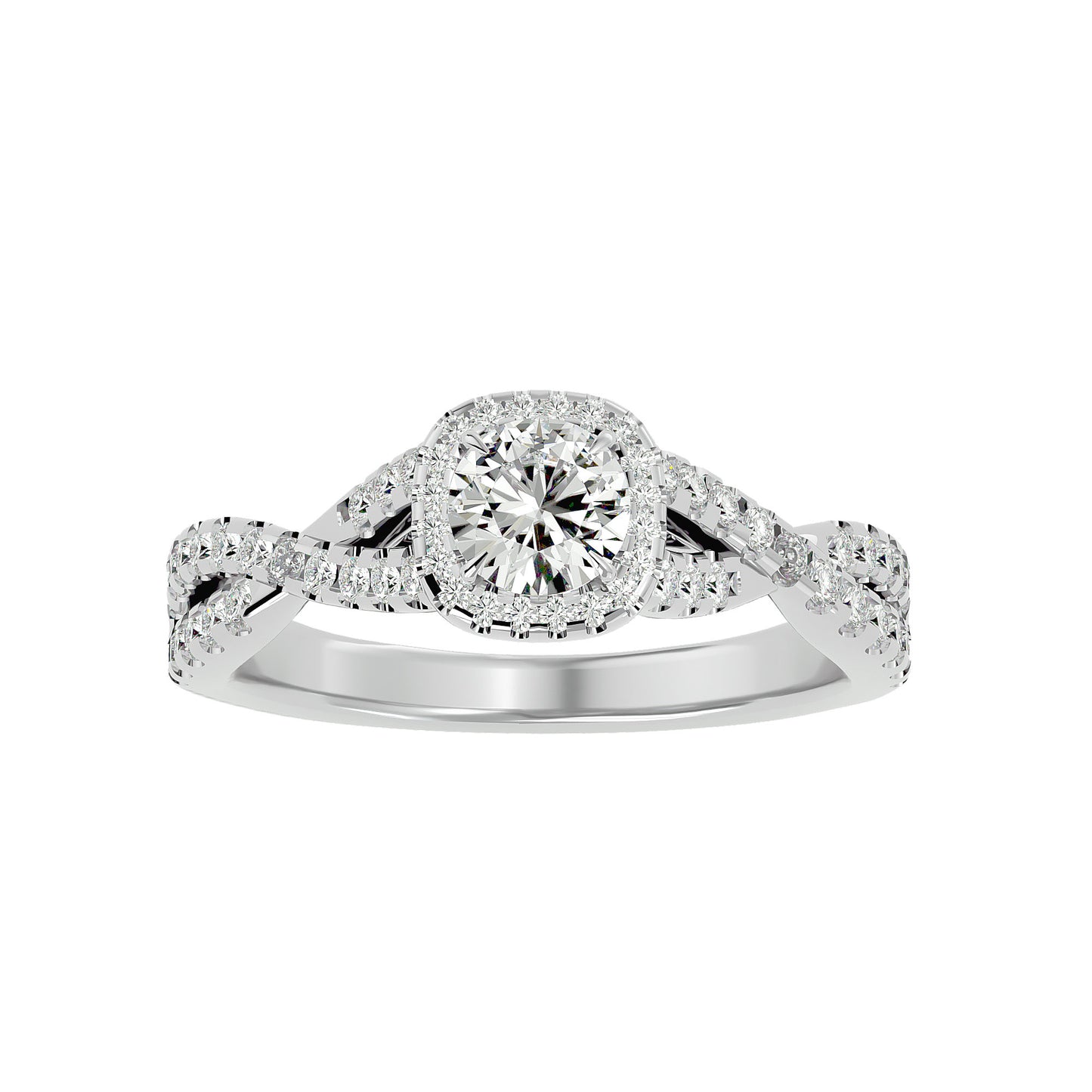 Eugenia halo diamond engagement ring