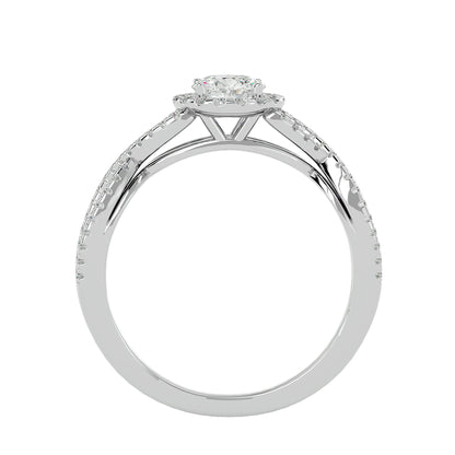 Shye criss cross diamond engagement ring