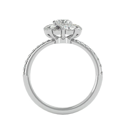 Zoey halo diamond engagement ring