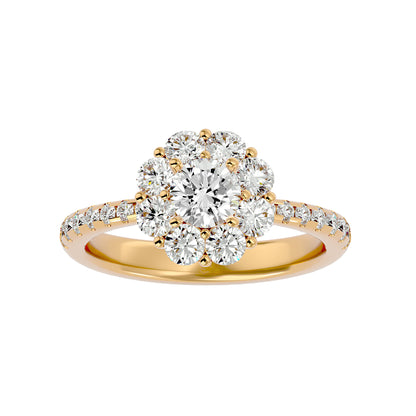 Zoey halo diamond engagement ring