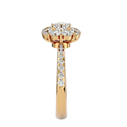 Zoey halo diamond engagement ring