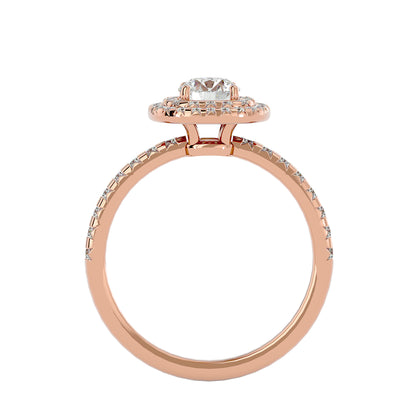 Aria double halo diamond engagement ring
