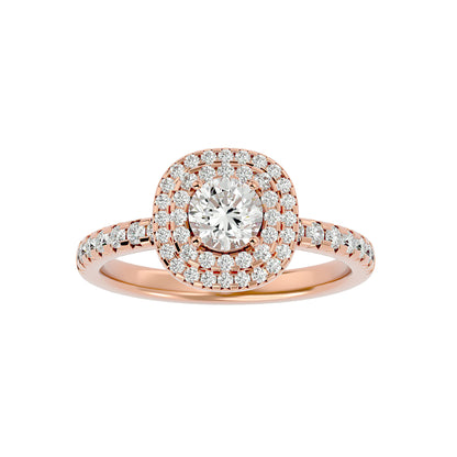 Aria double halo diamond engagement ring