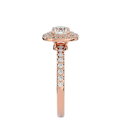 Aria double halo diamond engagement ring