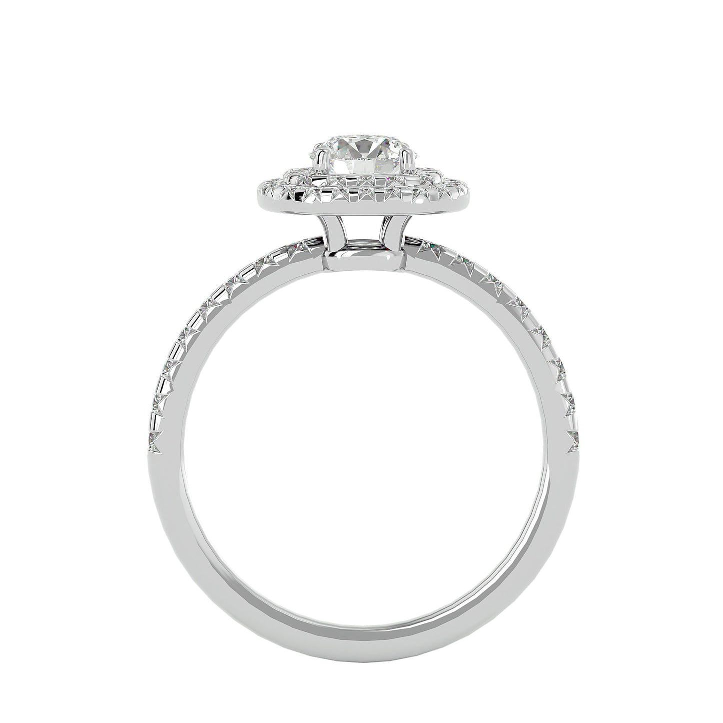 Aria double halo diamond engagement ring