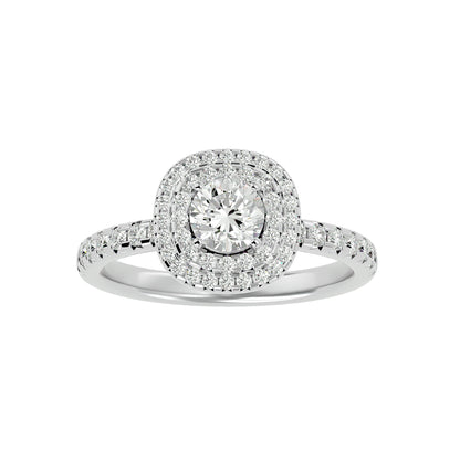 Aria double halo diamond engagement ring