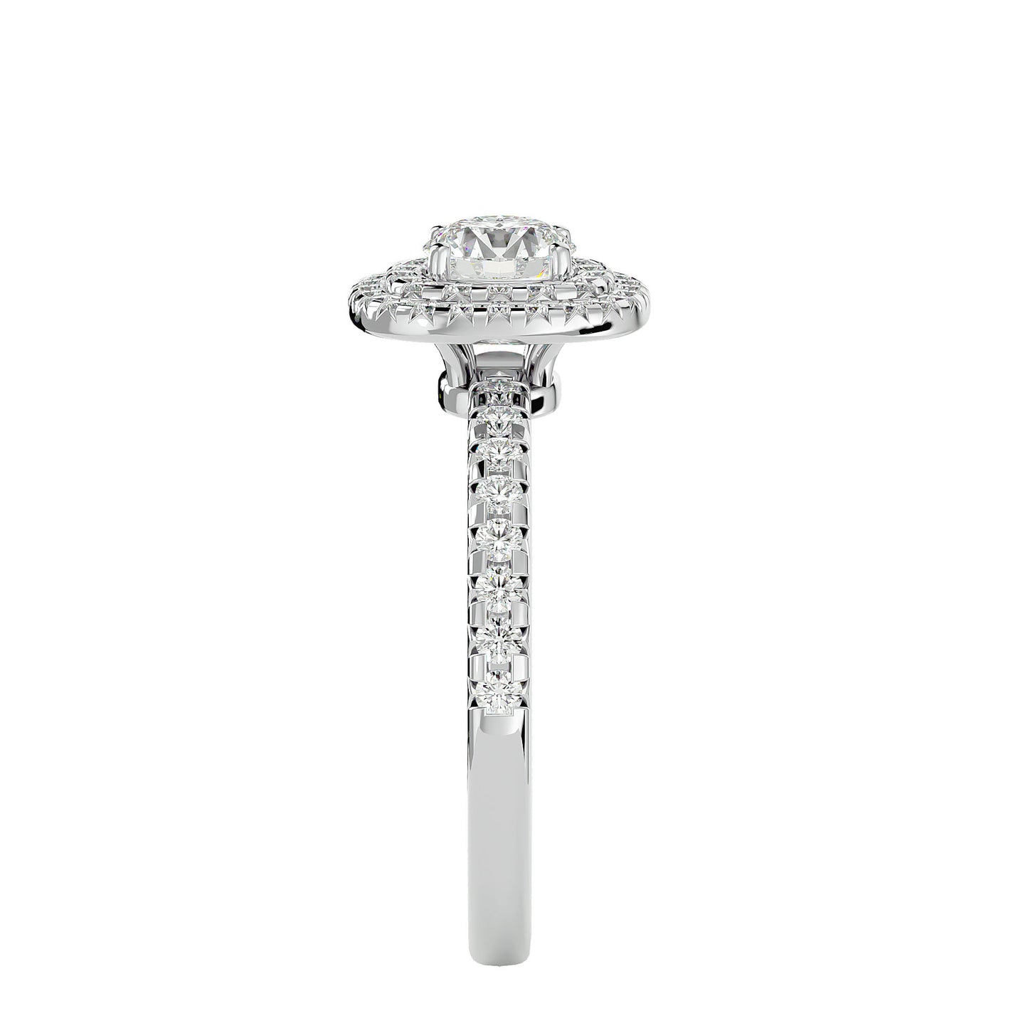 Aria double halo diamond engagement ring