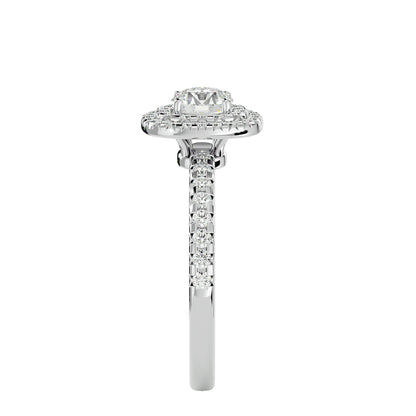 Aria double halo diamond engagement ring