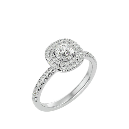 Aria double halo diamond engagement ring