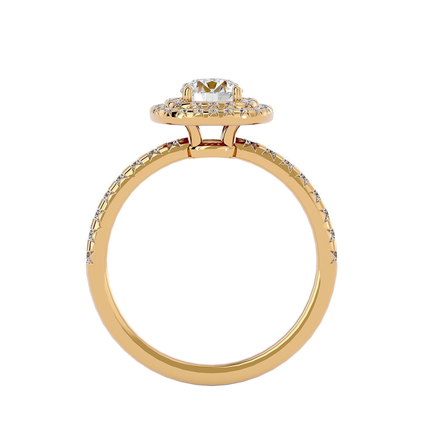 Aria double halo diamond engagement ring