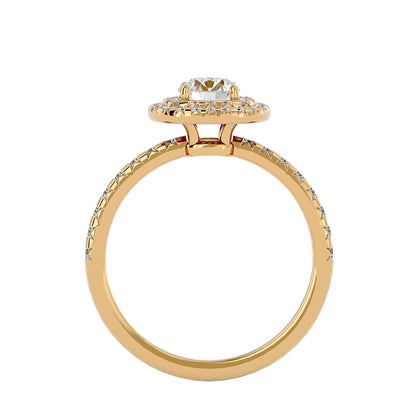 Aria double halo diamond engagement ring