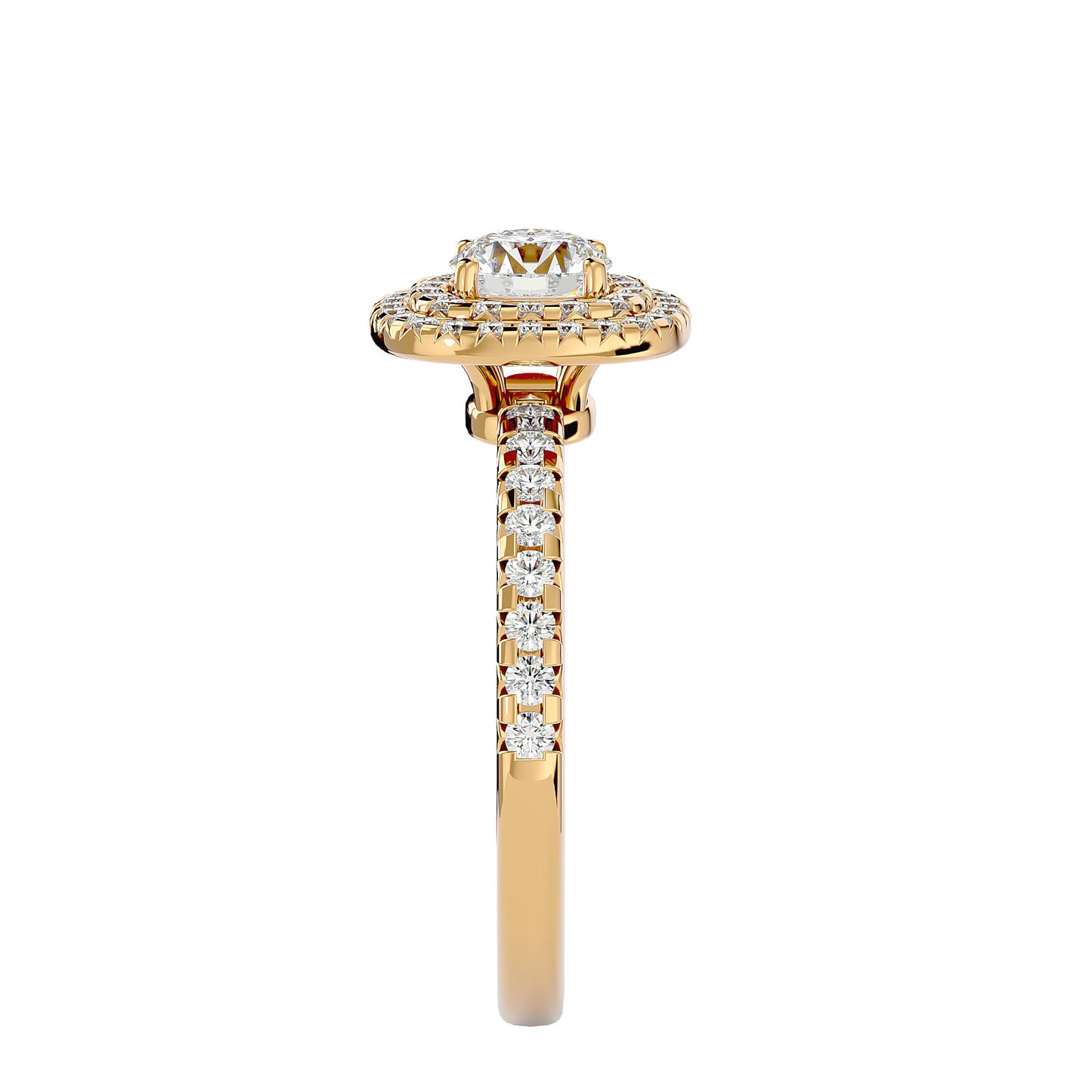 Aria double halo diamond engagement ring