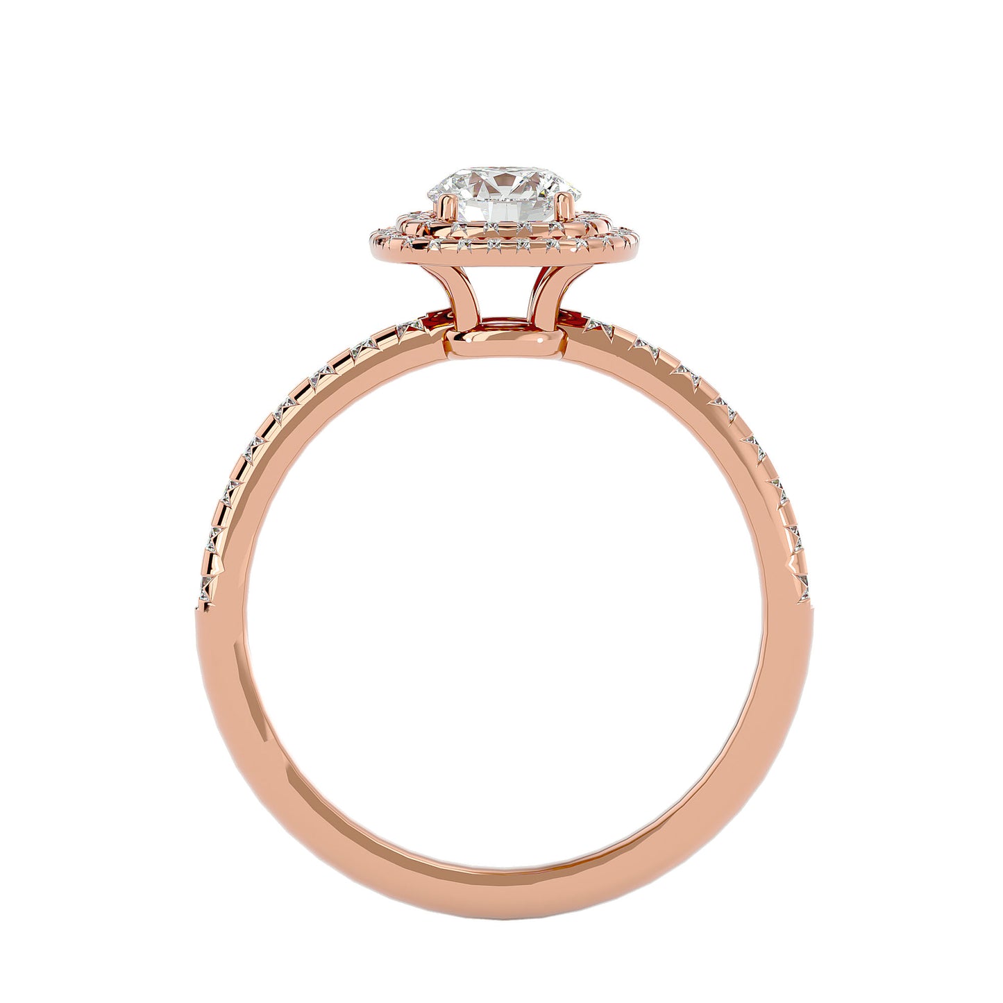 Aria double halo diamond engagement ring