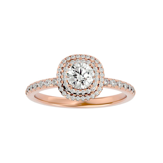 Aria double halo diamond engagement ring