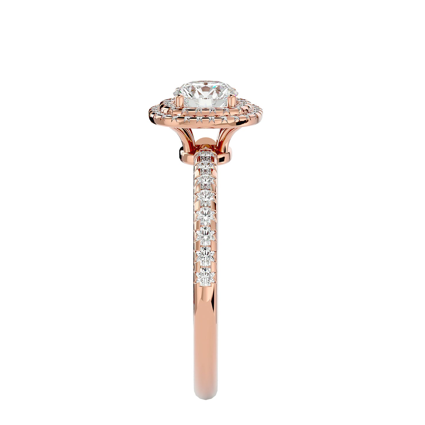Aria double halo diamond engagement ring