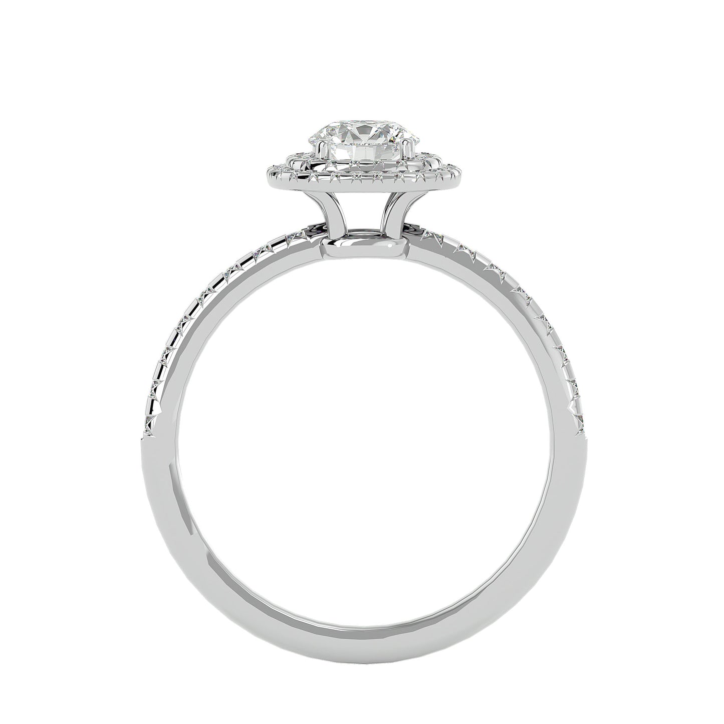 Aria double halo diamond engagement ring