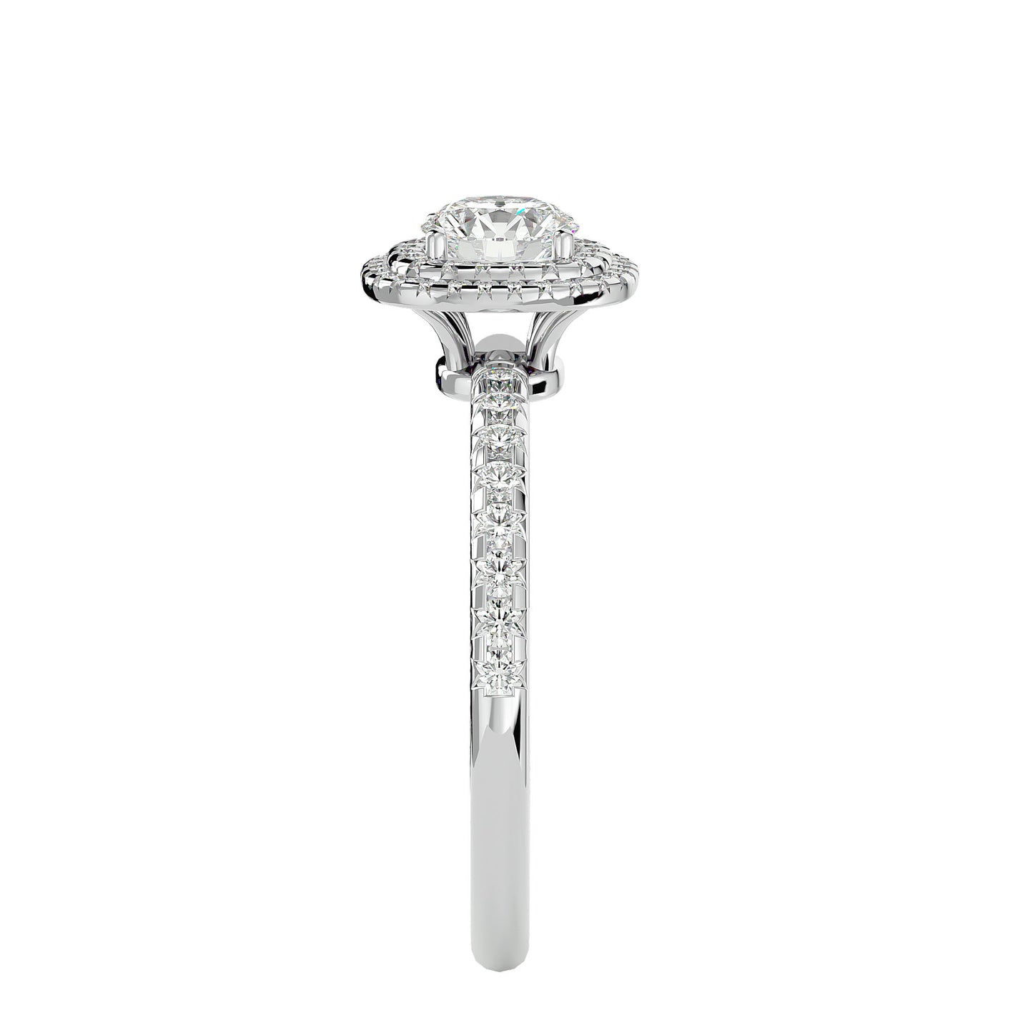Aria double halo diamond engagement ring