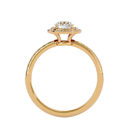 Aria double halo diamond engagement ring