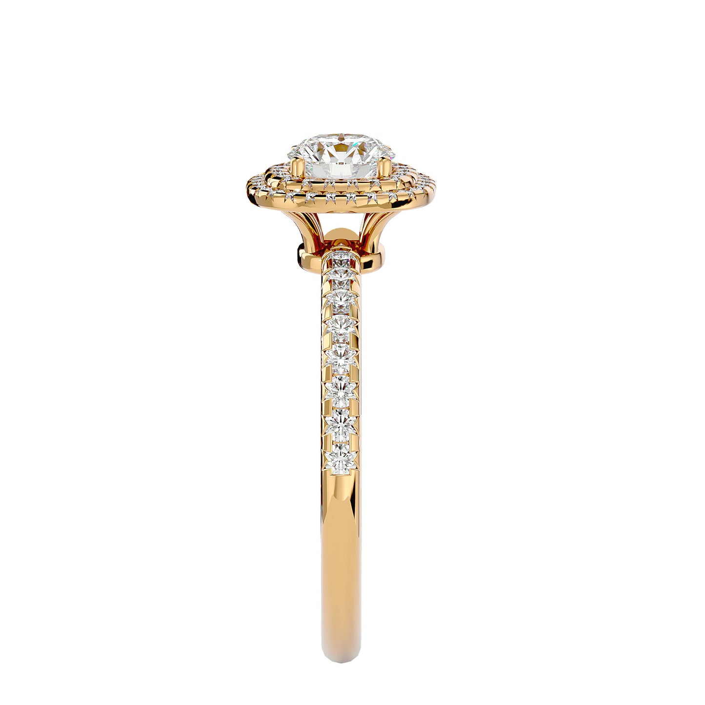 Aria double halo diamond engagement ring