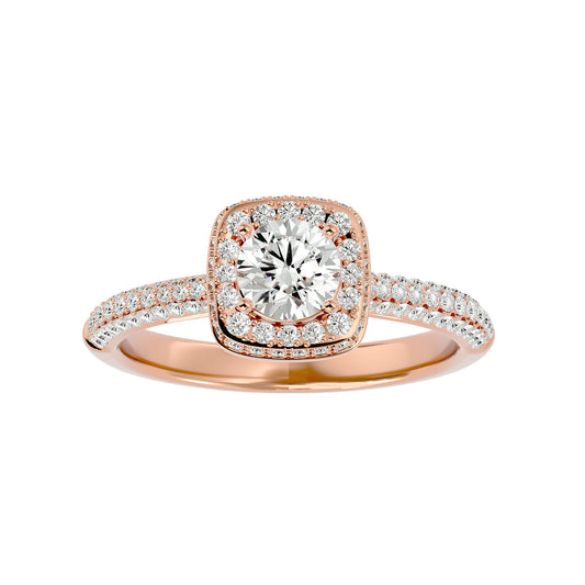 Amara Halo Diamond Engagement Ring
