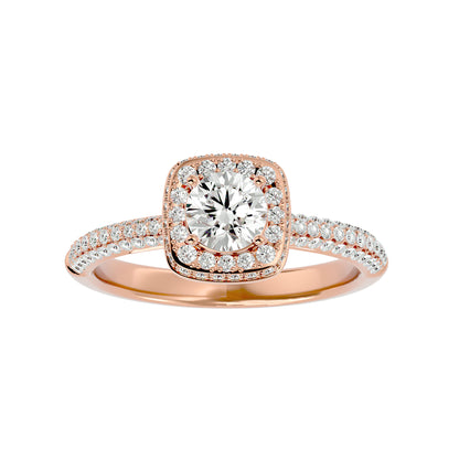 Amara Halo Diamond Engagement Ring