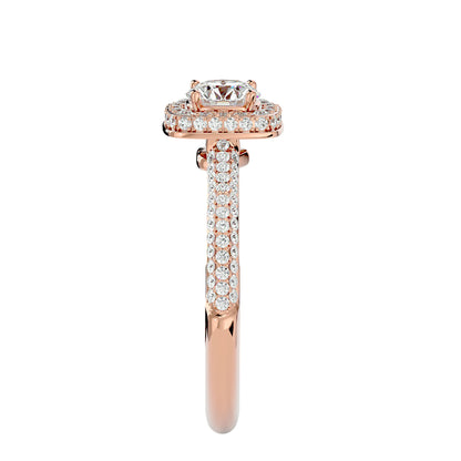 Amara Halo Diamond Engagement Ring