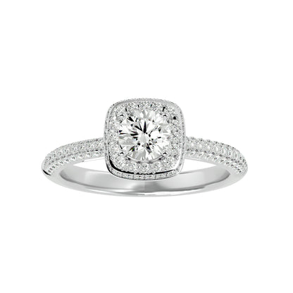 Amara Halo Diamond Engagement Ring
