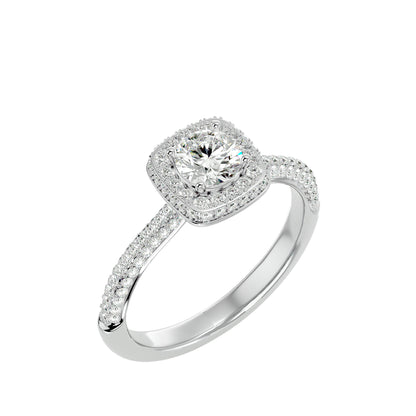 Amara Halo Diamond Engagement Ring