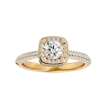 Amara Halo Diamond Engagement Ring